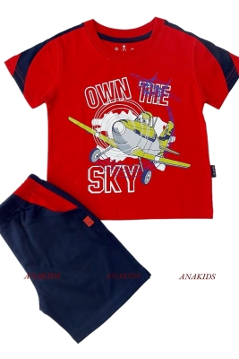 Bộ Thun Tay Ngắn Máy Bay Own The Sky