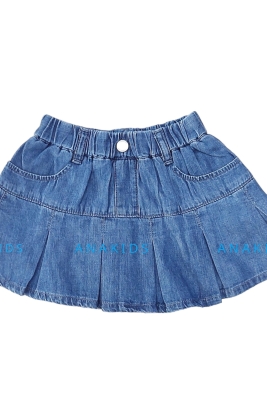 Váy Jeans Xếp Ly 