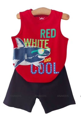 Bộ Thun Sát Nách Cá Red White