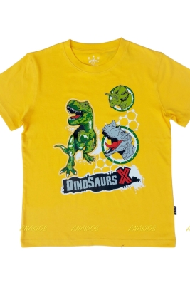 Áo Thun Tay Ngắn 3 Khủng Long Dino Saur X