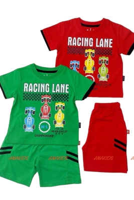 Bộ Thun Tay Ngắn Xe Racing Lane