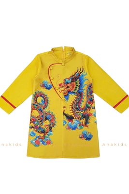 ÁO DÀI TRAI HÌNH RỒNG SẮC MÀU