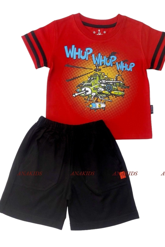Bộ Thun Tay Ngắn Trực Thăng Whup Whup Whup