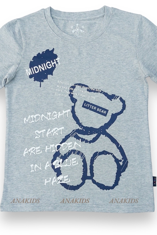 Áo Thun Tay Ngắn Gấu Ngồi Midnight
