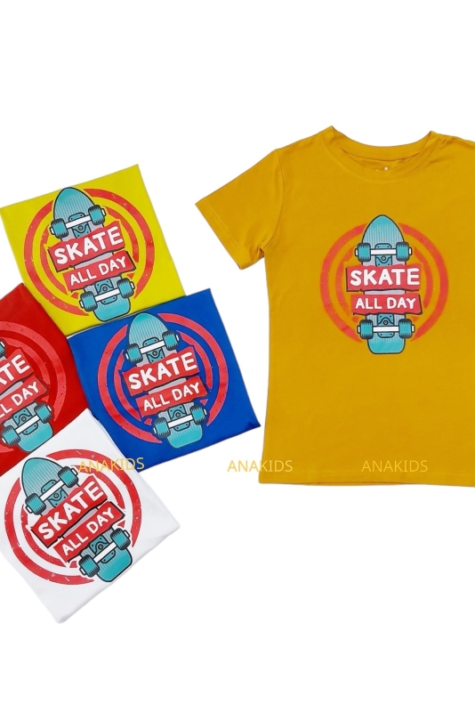 Áo thun Tay Ngắn Mẫu Trai Ván Trượt Skate All Day