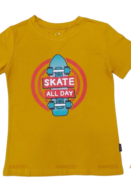 Áo thun Tay Ngắn Mẫu Trai Ván Trượt Skate All Day