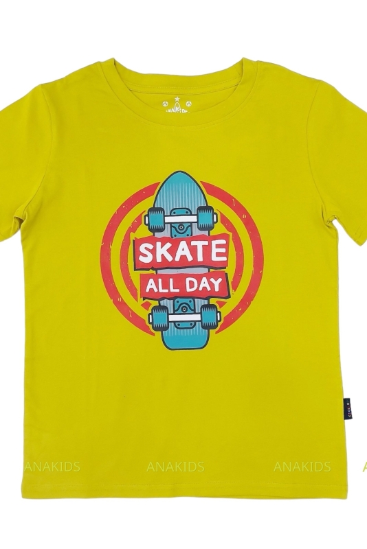 Áo thun Tay Ngắn Mẫu Trai Ván Trượt Skate All Day