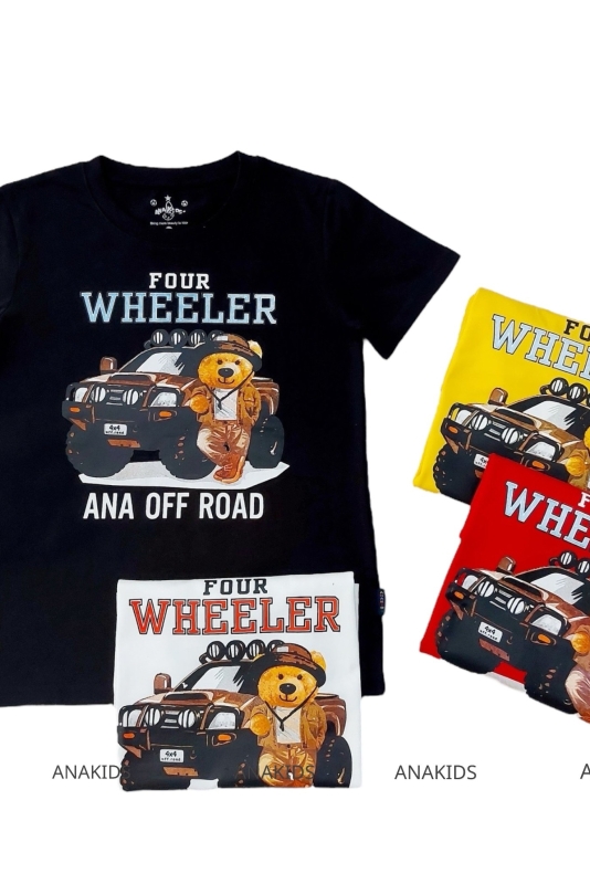 Áo Thun 4 Chiều Gấu Xe Four Wheeler
