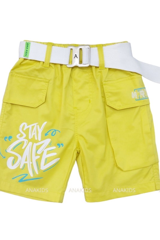 Quần Kaki Short 1 Túi Xếp 2 Nắp + Nịt
