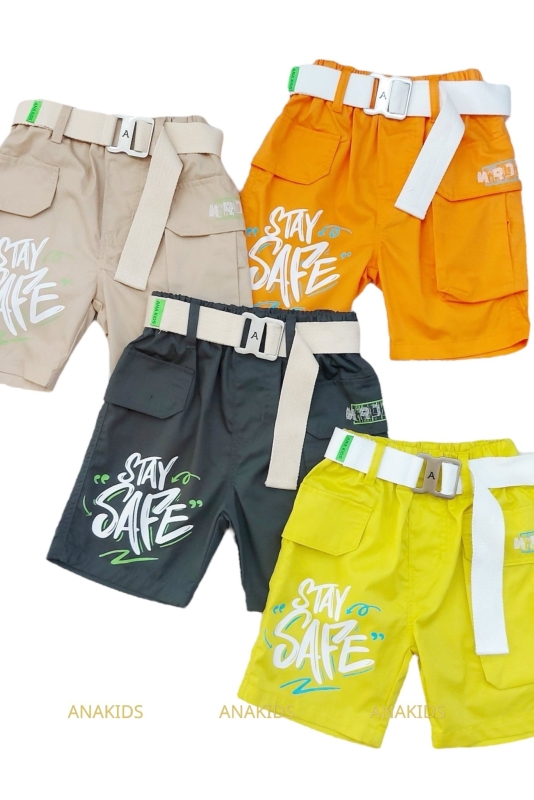 Quần Kaki Short 1 Túi Xếp 2 Nắp + Nịt