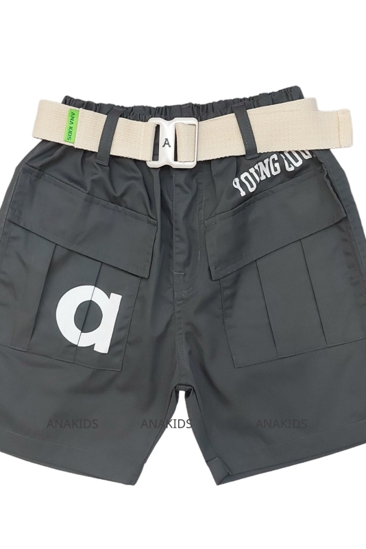 Quần Kaki Short 2 Túi Xếp 2 Nắp + Nịt