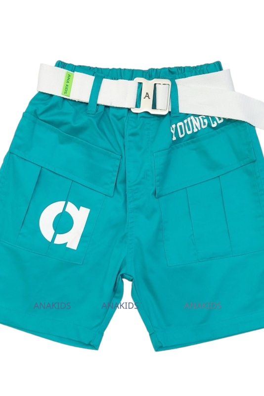 Quần Kaki Short 2 Túi Xếp 2 Nắp + Nịt