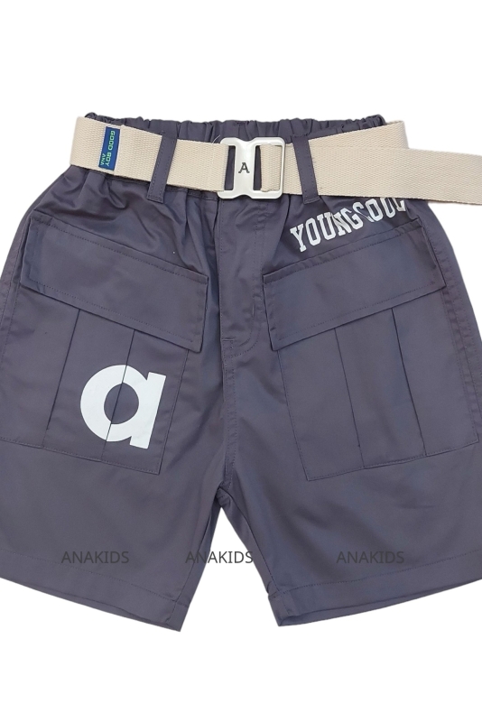 Quần Kaki Short 2 Túi Xếp 2 Nắp + Nịt