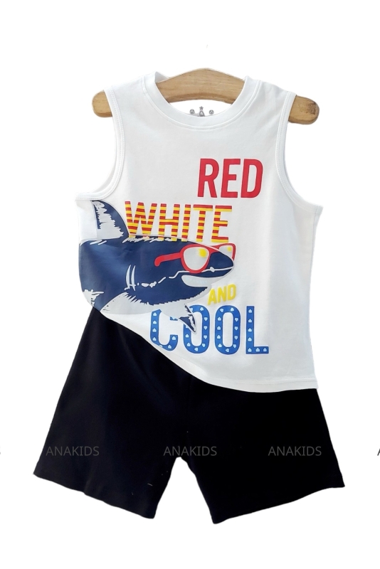 Bộ Thun Sát Nách Cá Red White