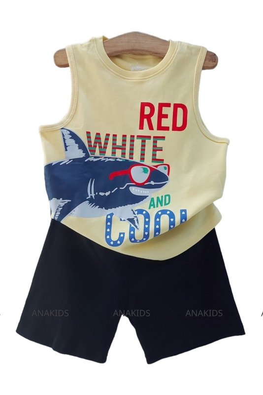 Bộ Thun Sát Nách Cá Red White