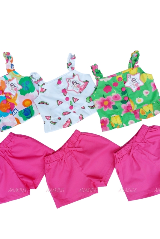 Bộ Kate Áo 2 Dây Thun Quần Short Nơ