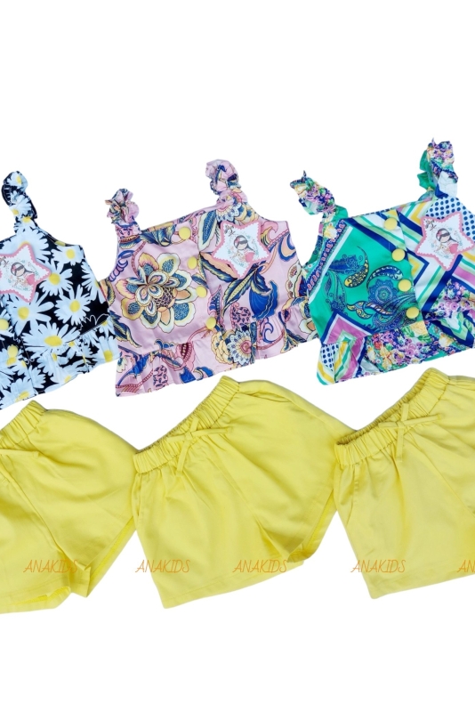 Bộ Kate Áo 2 Dây Thun Quần Short Nơ