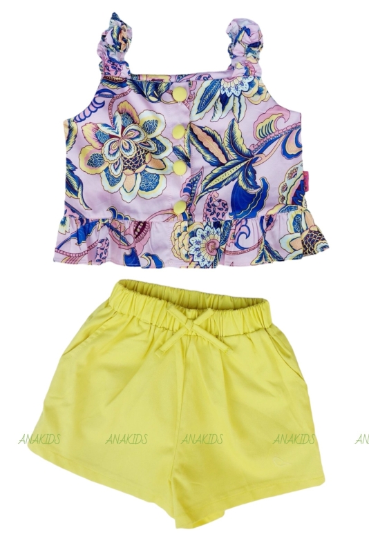 Bộ Kate Áo 2 Dây Thun Quần Short Nơ