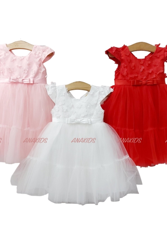 Đầm Lưới Tay Con Hoa Cánh Nổi