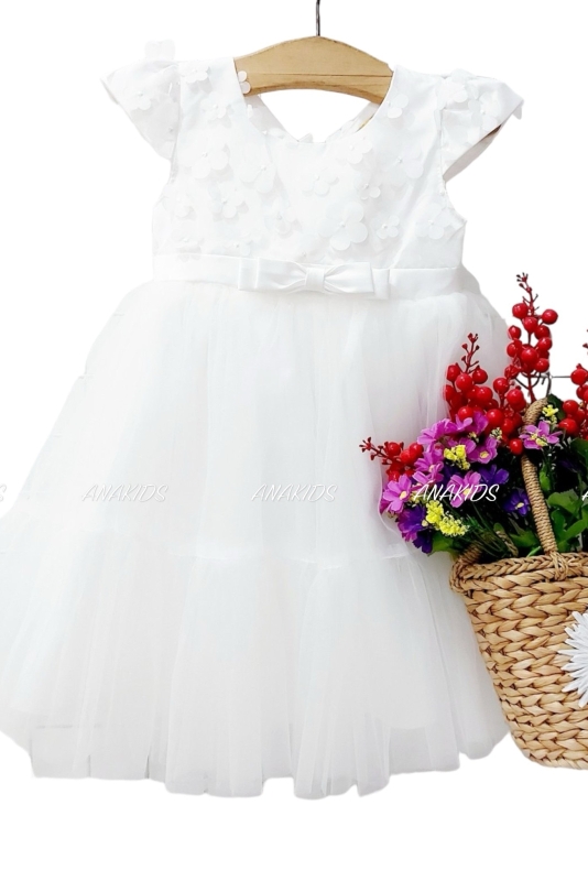 Đầm Lưới Tay Con Hoa Cánh Nổi