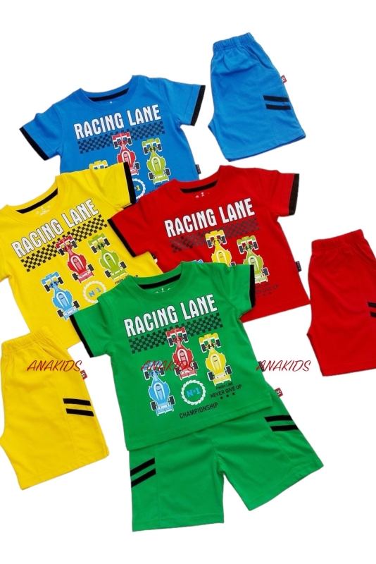 Bộ Thun Tay Ngắn Xe Racing Lane