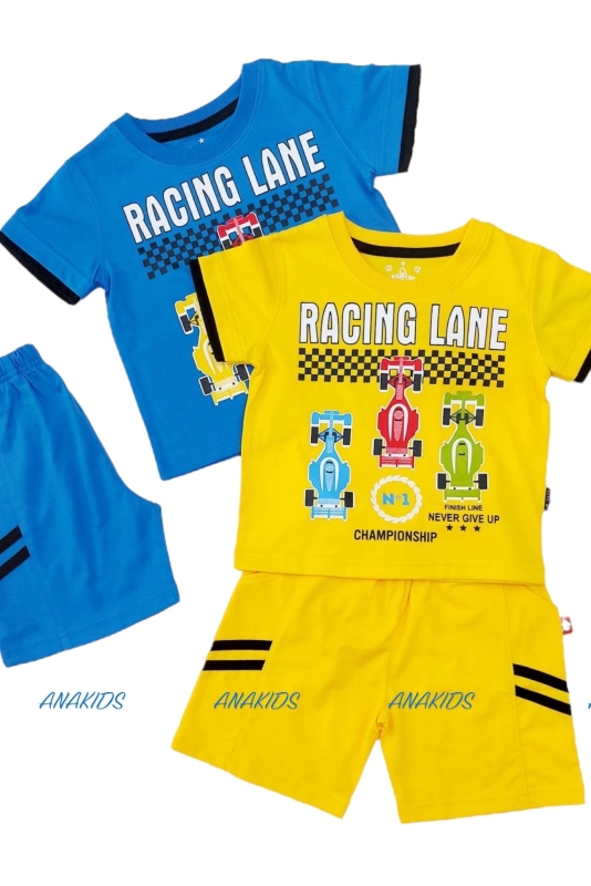 Bộ Thun Tay Ngắn Xe Racing Lane