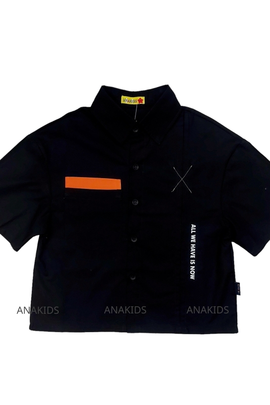 Áo Sơ Mi 1 Túi Phối Xếp TT XX In