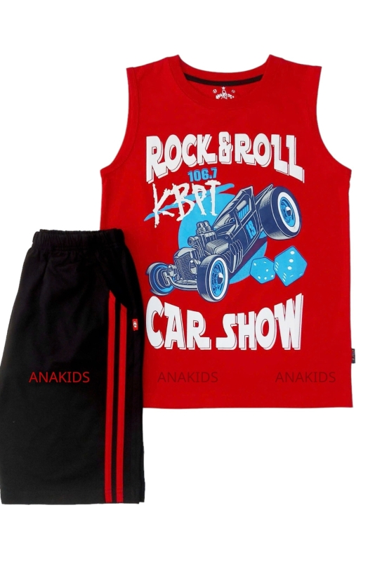 Bộ Thun Sát Nách Xe Rock And Roll Car Show