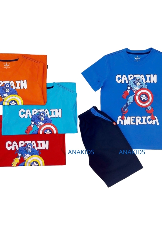 Bộ Thun Tay Ngắn BATMAN CAPTIAN AMERICA