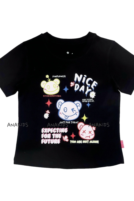Áo Thun Tay Ngắn 3 Gấu Nét Nice Day 
